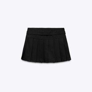 Zara Black Mini Pleated Skirt